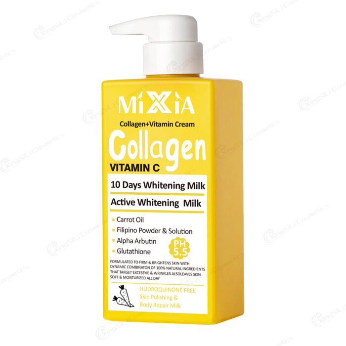 MIXIA Fruit acid VC turmeric body lotion whitening cream turmeric moisturizing lotion 500ml moisturizing lotion Manufacturer wholesale OEM Private Label