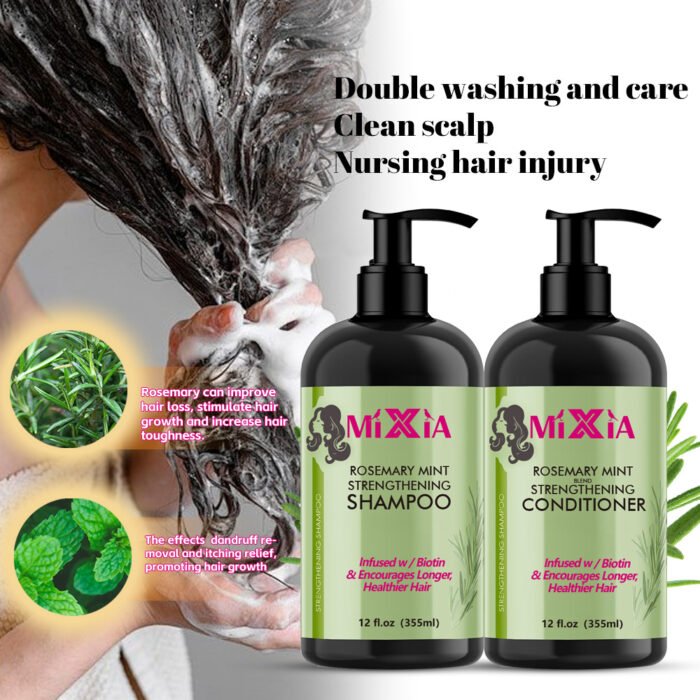 MIXIA shampoo conditioner rosemary mint powerful shampoo set Manufacturer wholesale OEM Private Label - Image 3