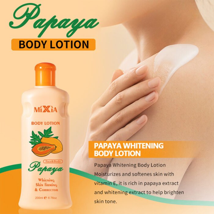 MIXIA Papaya Deep Moisturizing Anti Dark Spots Nourishment Cream for Dry Skin Paraben Free EOS Body Lotion Manufacturer Wholesale OEM Private Label - Image 5